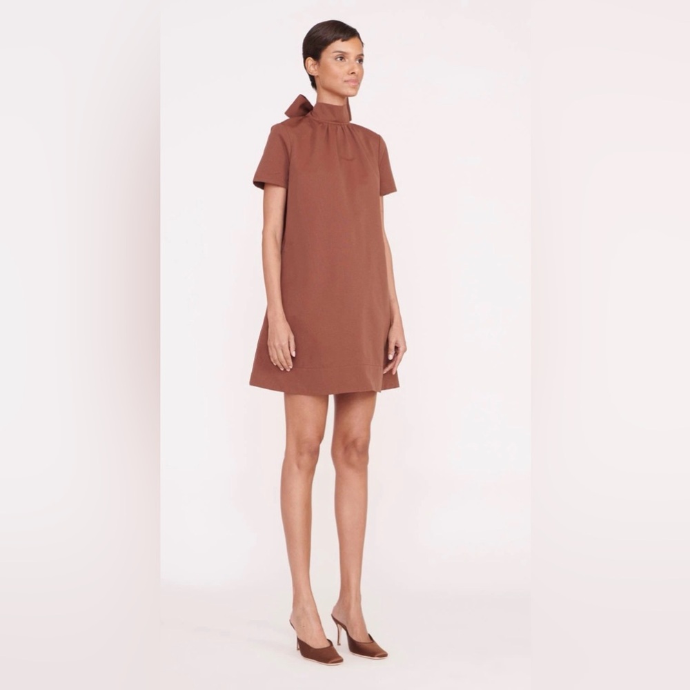 NEW STAUD IIana Bow Back Mini Dress, Small